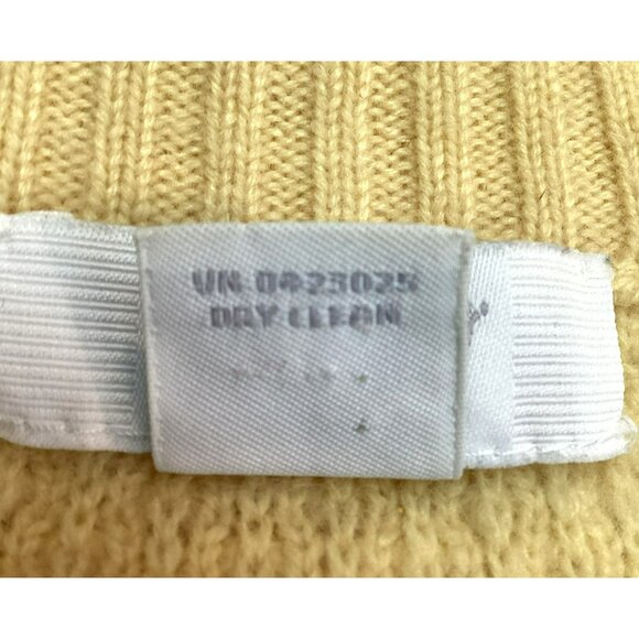 Marshall Fields Cashmere Full Zip Cardigan Sweater Womens Large Yellow - Picture 9 of 10